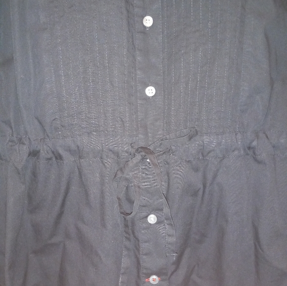 Tommy Hilfiger Button Up Black Blouse - Picture 2 of 6